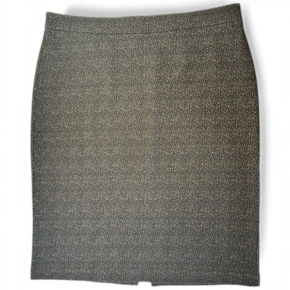 Michael Kors Pencil Skirt Women's Size L‎ Black/Camel Stretch